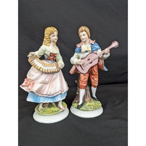 Vtg Napcoware Classic Gallery Collection 8529 Victorian Figurines Set Of 2